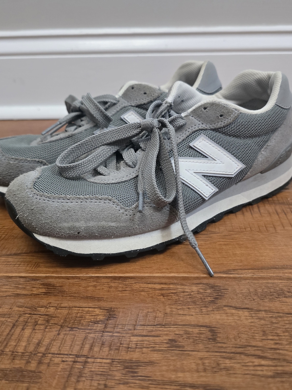 New Balance Classic Gray Suede Mesh Men's Sneakers